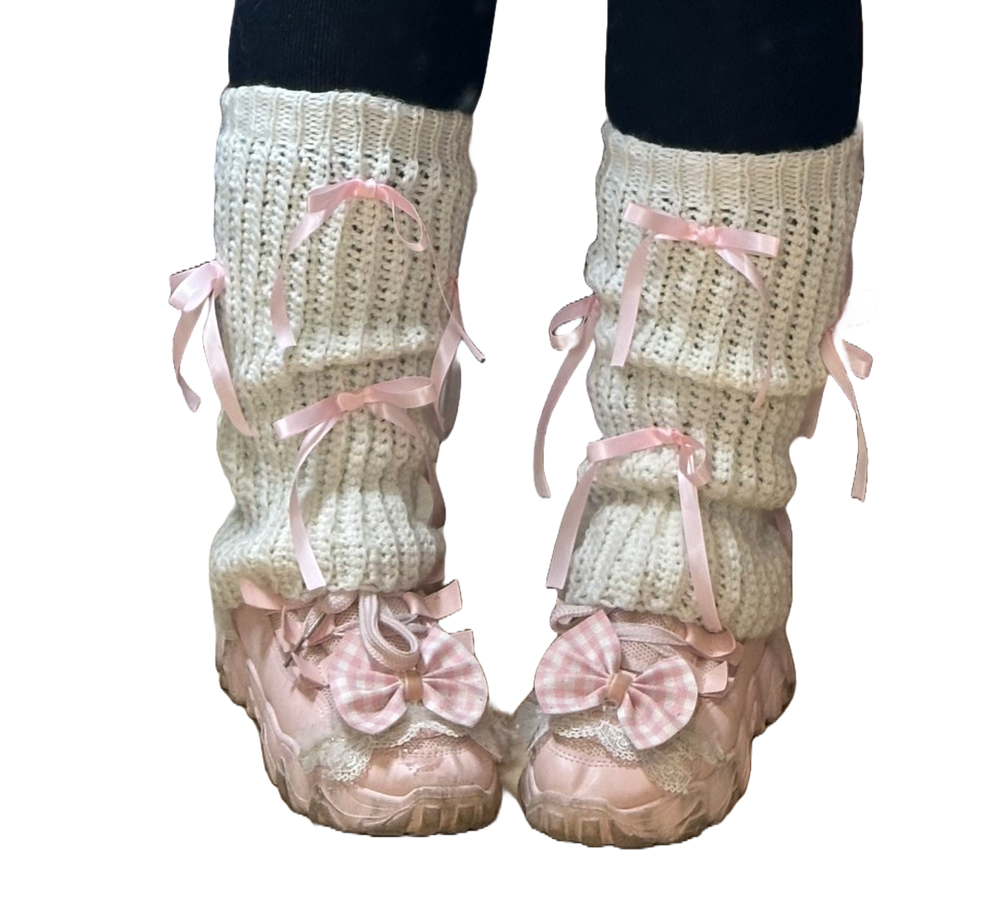 CECILIA LEG WARMERS ☆ (PINK BOWS)