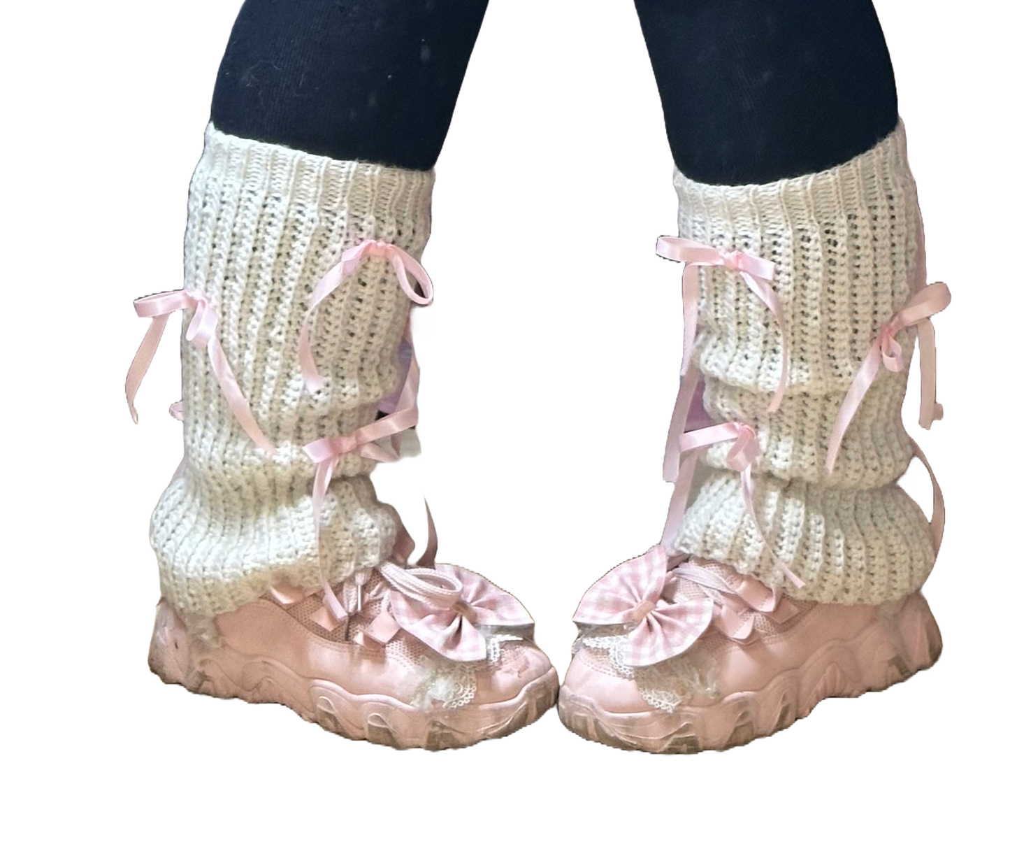 CECILIA LEG WARMERS ☆ (PINK BOWS)