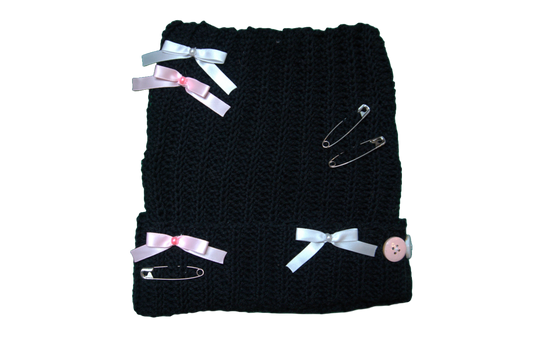 SERENA CAT EAR BEANIE ☆ (BLACK)
