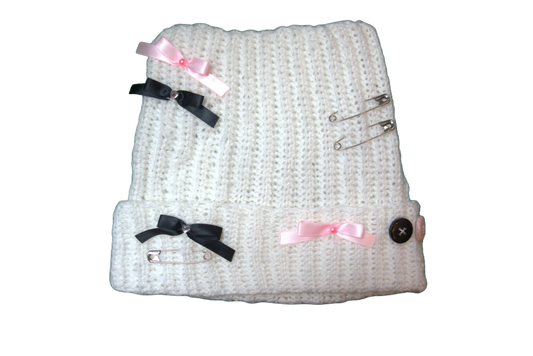 SERENA CAT EAR BEANIE ☆ (WHITE)