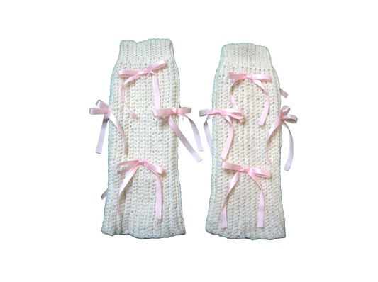 CECILIA LEG WARMERS ☆ (PINK BOWS)
